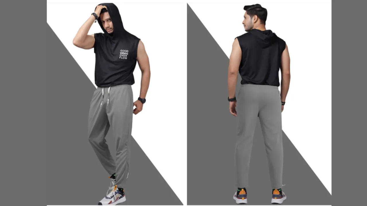 Septem Men Cotton Mid Rise Gym Sport Track Pants
