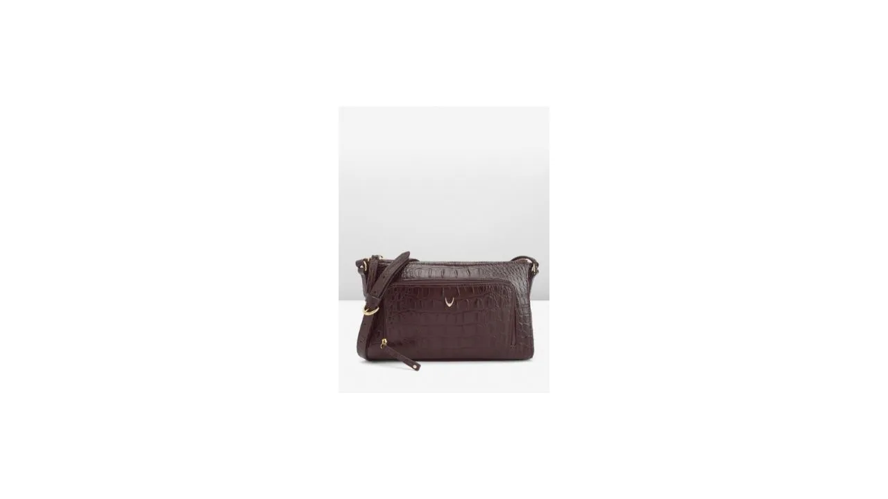 Hidesign LAUREN 03 Croc Textured Leather Sling Bag
