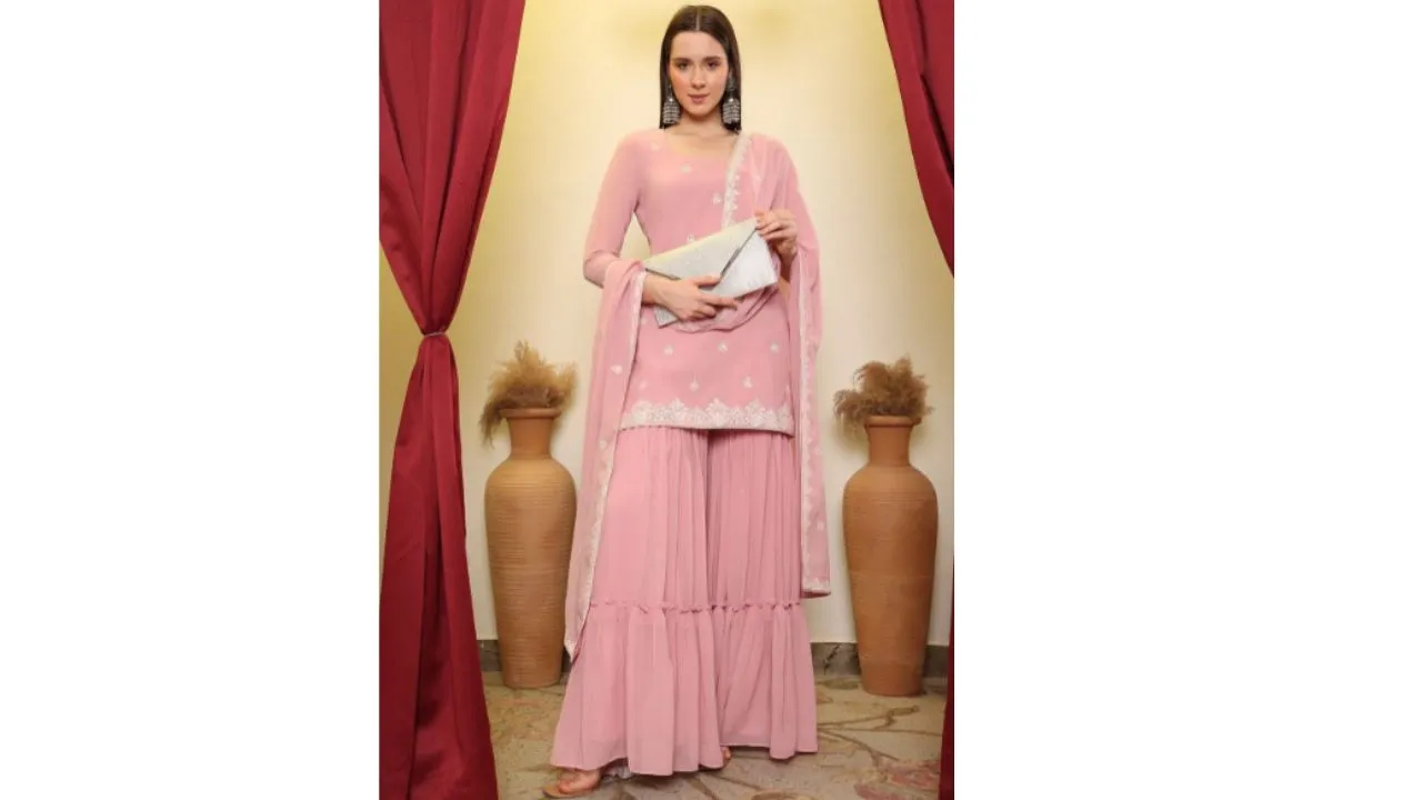 Kurta With Sharara & Dupatta