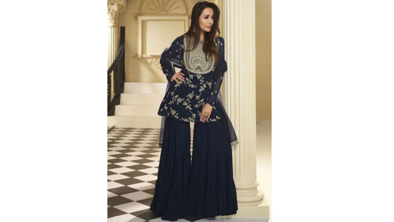 A-Line Kurta with Sharara