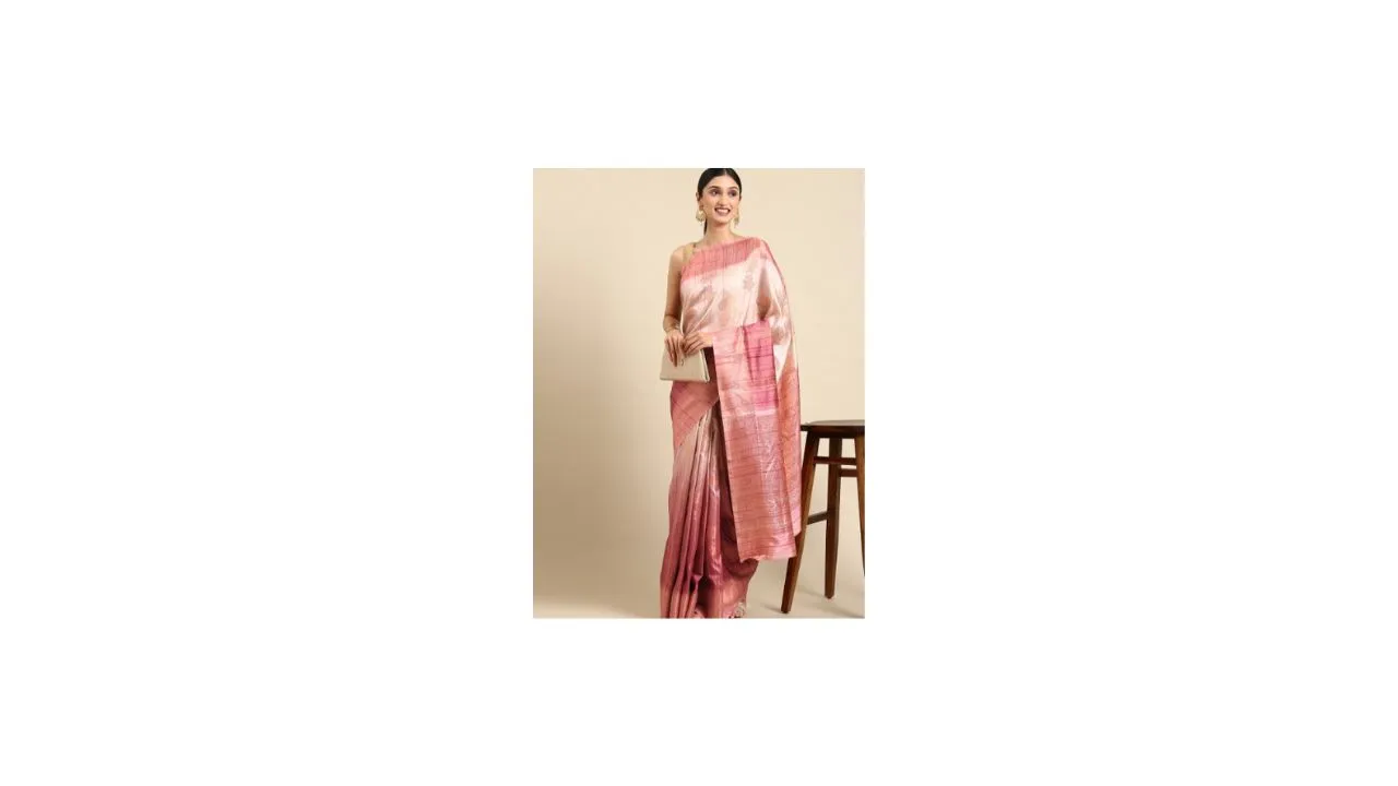 VISHNU WEAVES Zari Jute Cotton Baluchari Saree