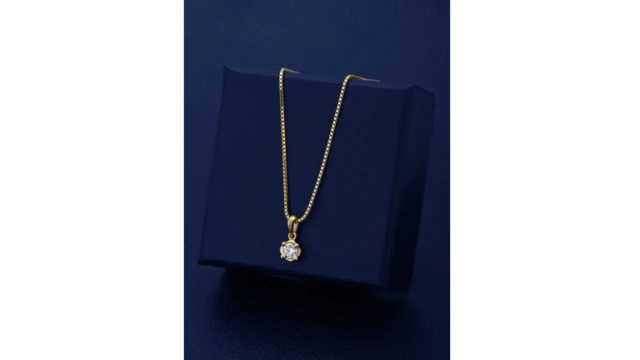 Square Pendant with Chain