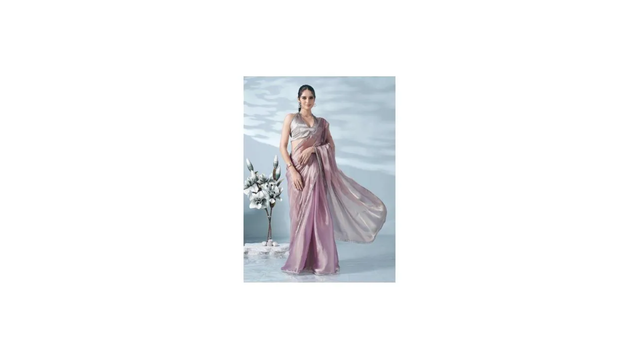 Tikhi Imli Sequinned Satin Saree