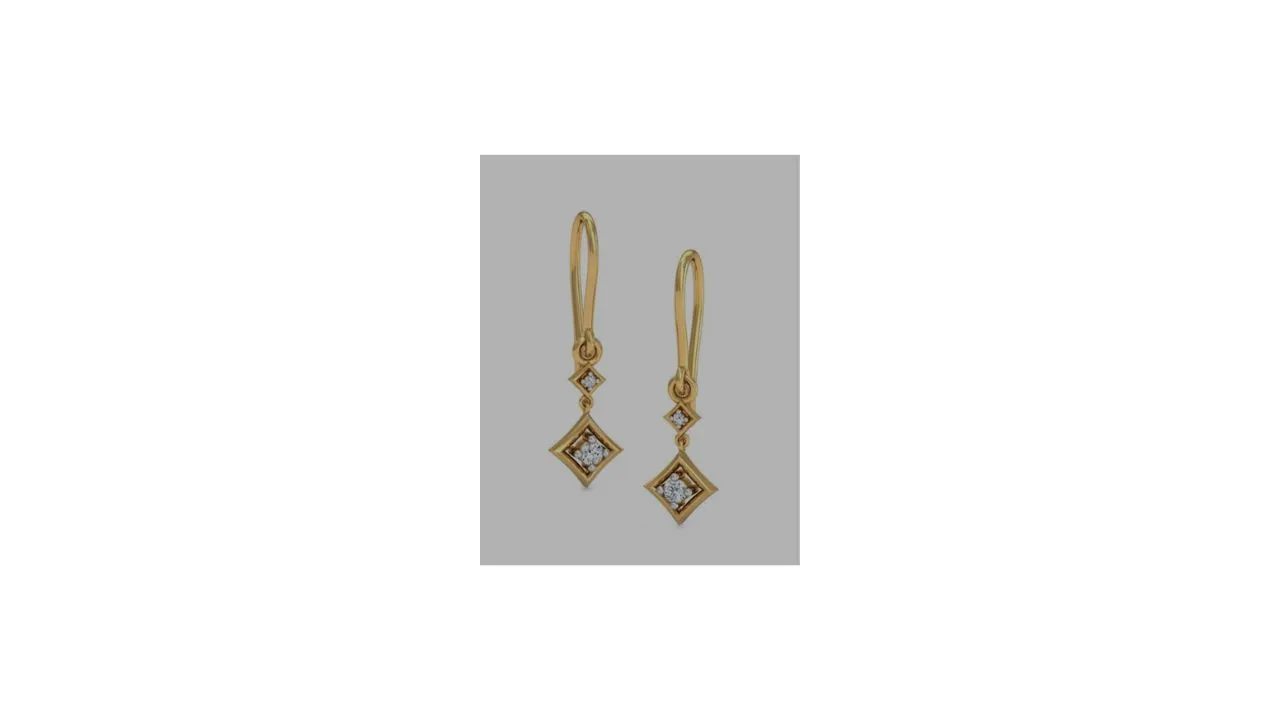 KUBERBOX 18KT Gold Diamond-Studded Earrings
