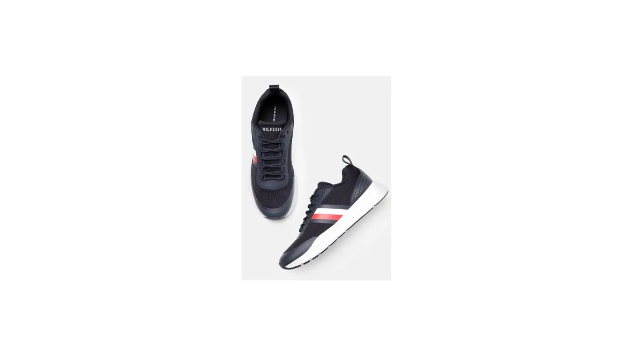 Tommy Hilfiger Men Runner Stripes Knit Sneakers