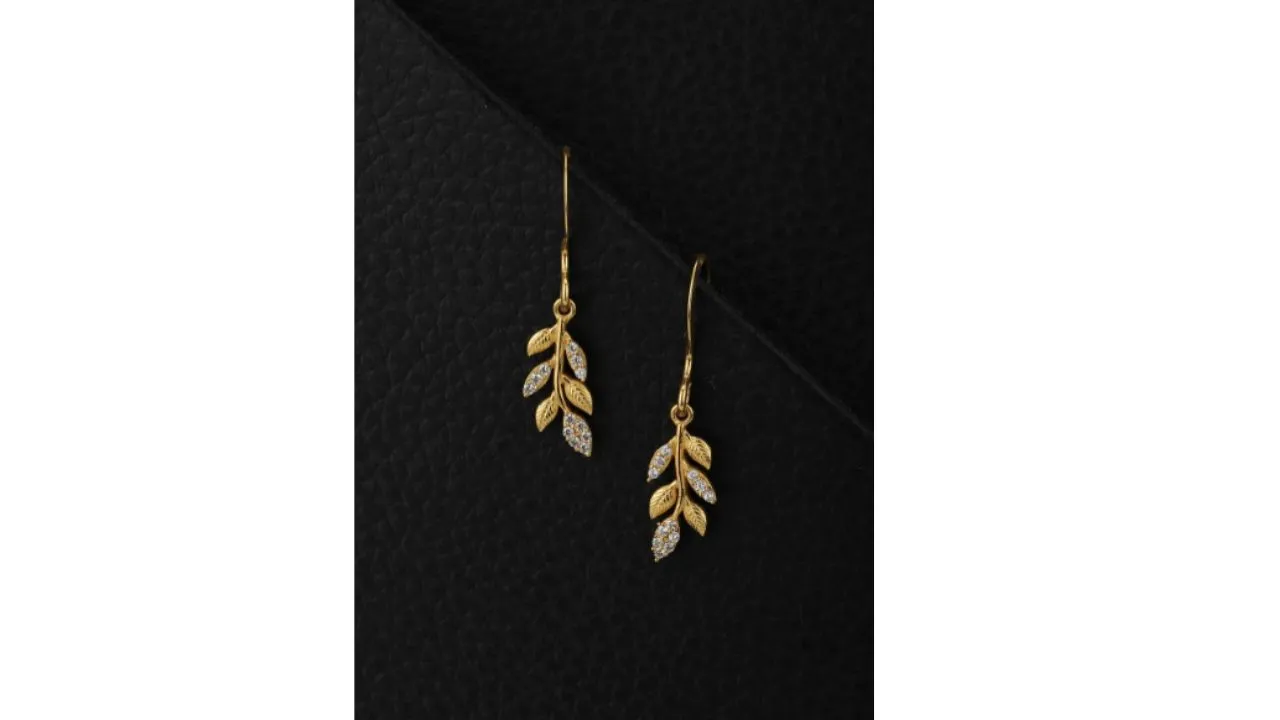 Leaf Shaped Drop Earrings