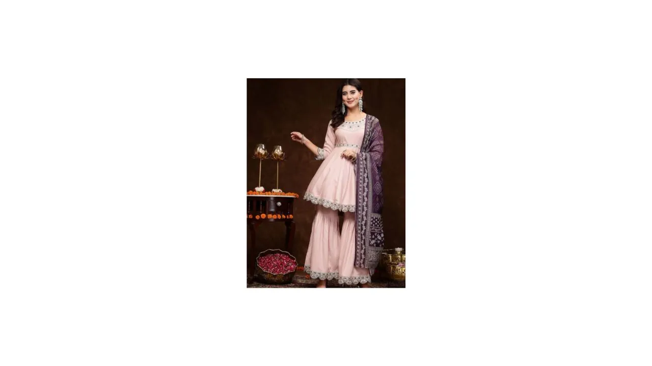 Stylum Anarkali Kurta & Sharara With Dupatta