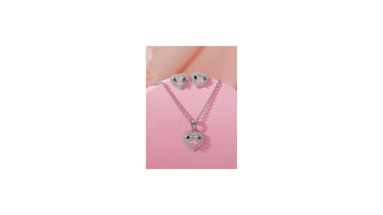 GIVA 925 Silver Rhodium-Plated Jewellery Set