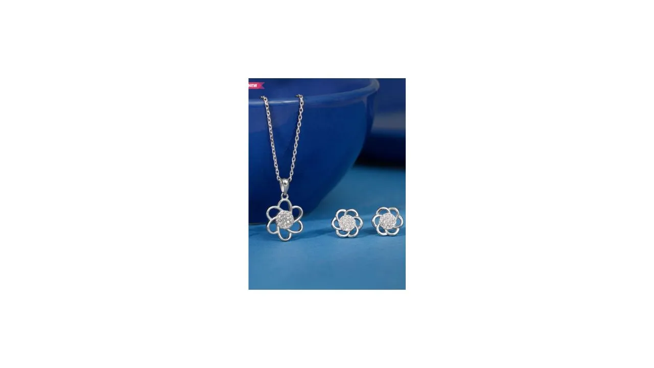 GIVA 925 Sterling Silver Rhodium-Plated Set