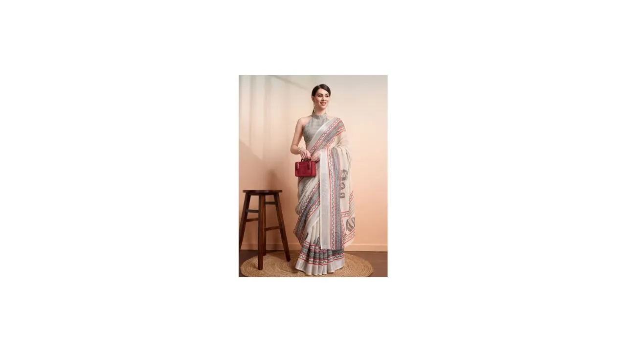 RACHNA Ethnic Motifs Ready to Wear Saree