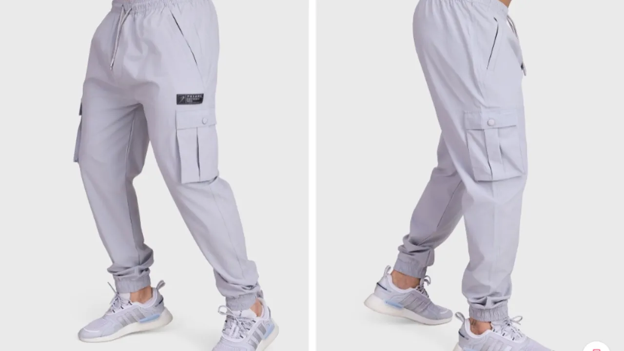 FUAARK Men Mid-Rise Cargo Joggers Track Pants