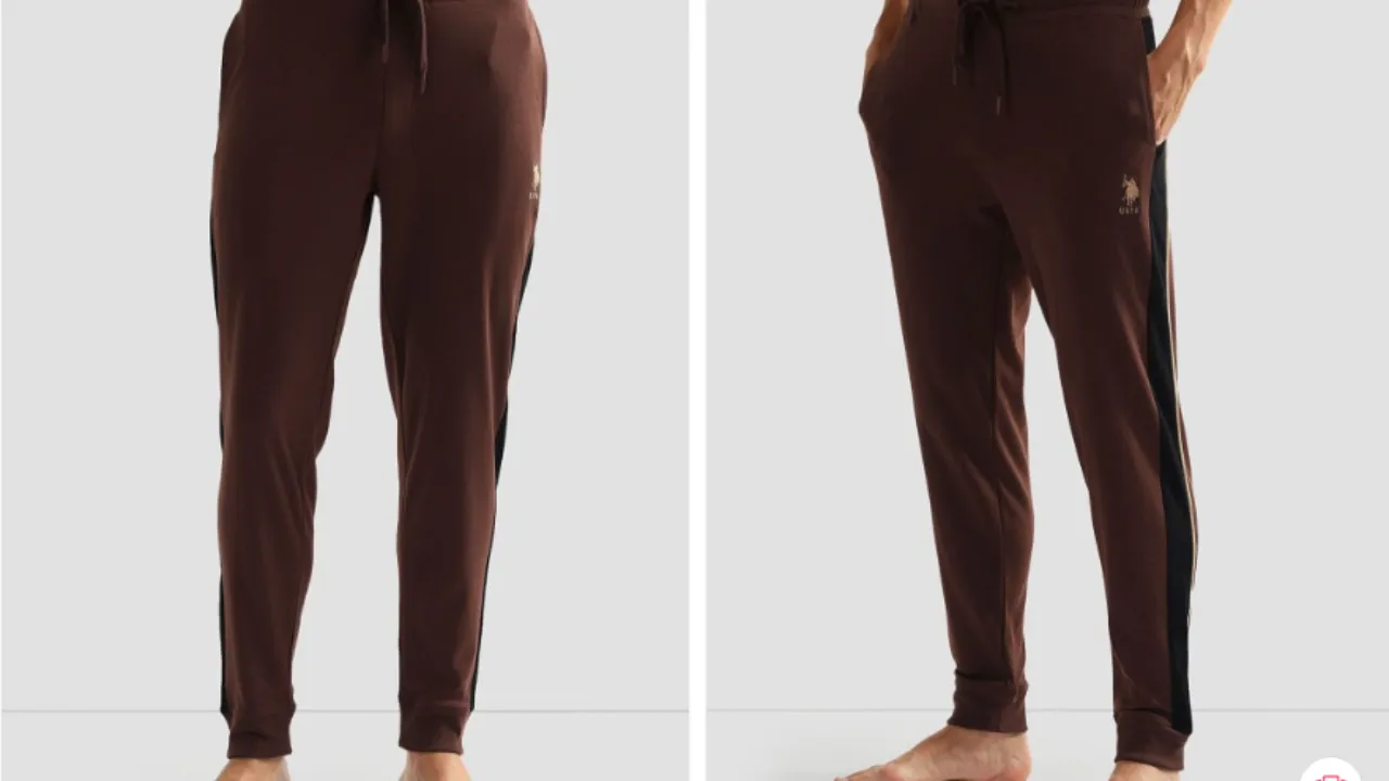 U.S. Polo Assn. Men Mid Rise OJ004 Joggers Lounge Pants