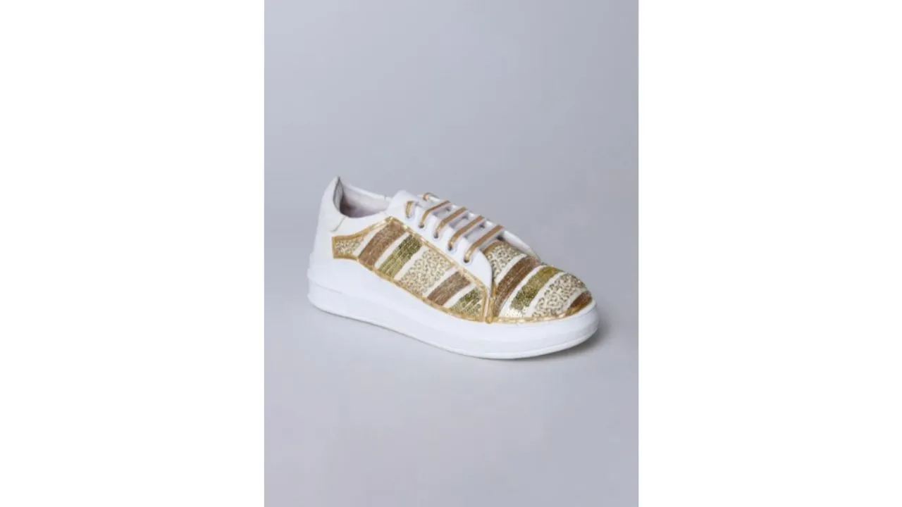 The Saree Sneakers Women Textured Sneakers