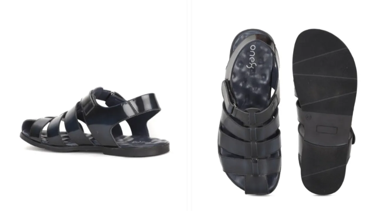 One8 Men Leather Fisherman Sandals