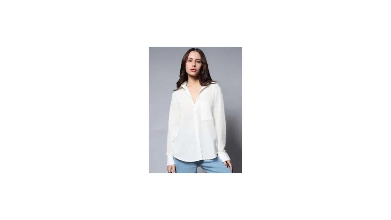 High Star Long Sleeves Solid Oversized Casual Shirt
