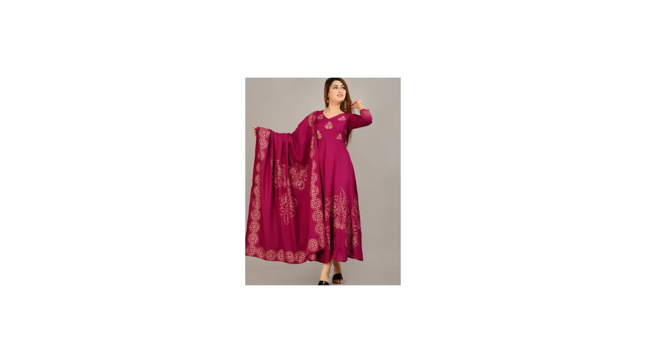KALINI Women Ethnic Motifs Printed Anarkali Kurta
