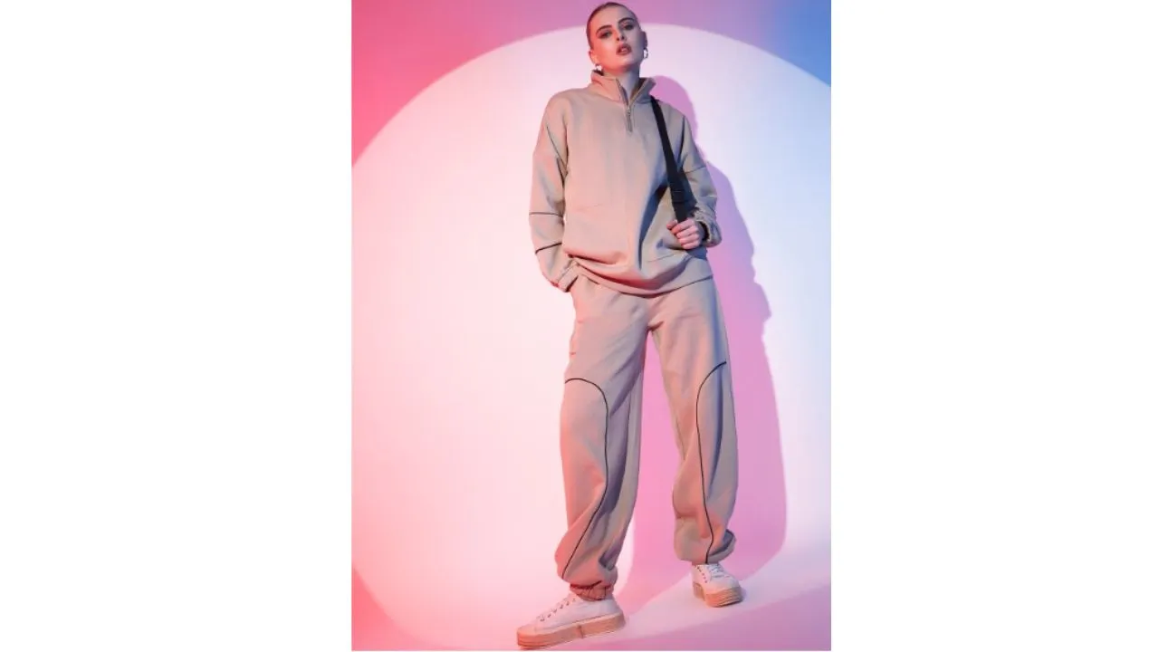 Women Beige Loose Fit Joggers