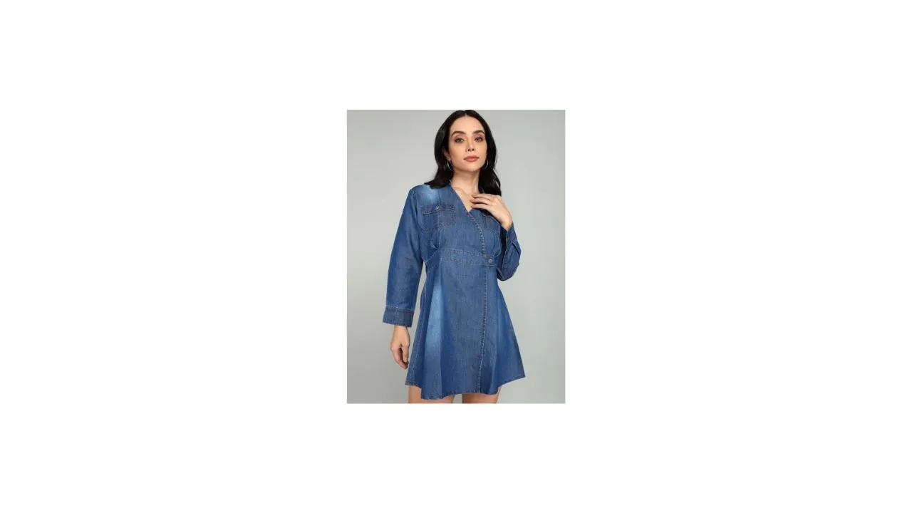 BAESD Denim Shirt Mini Dress