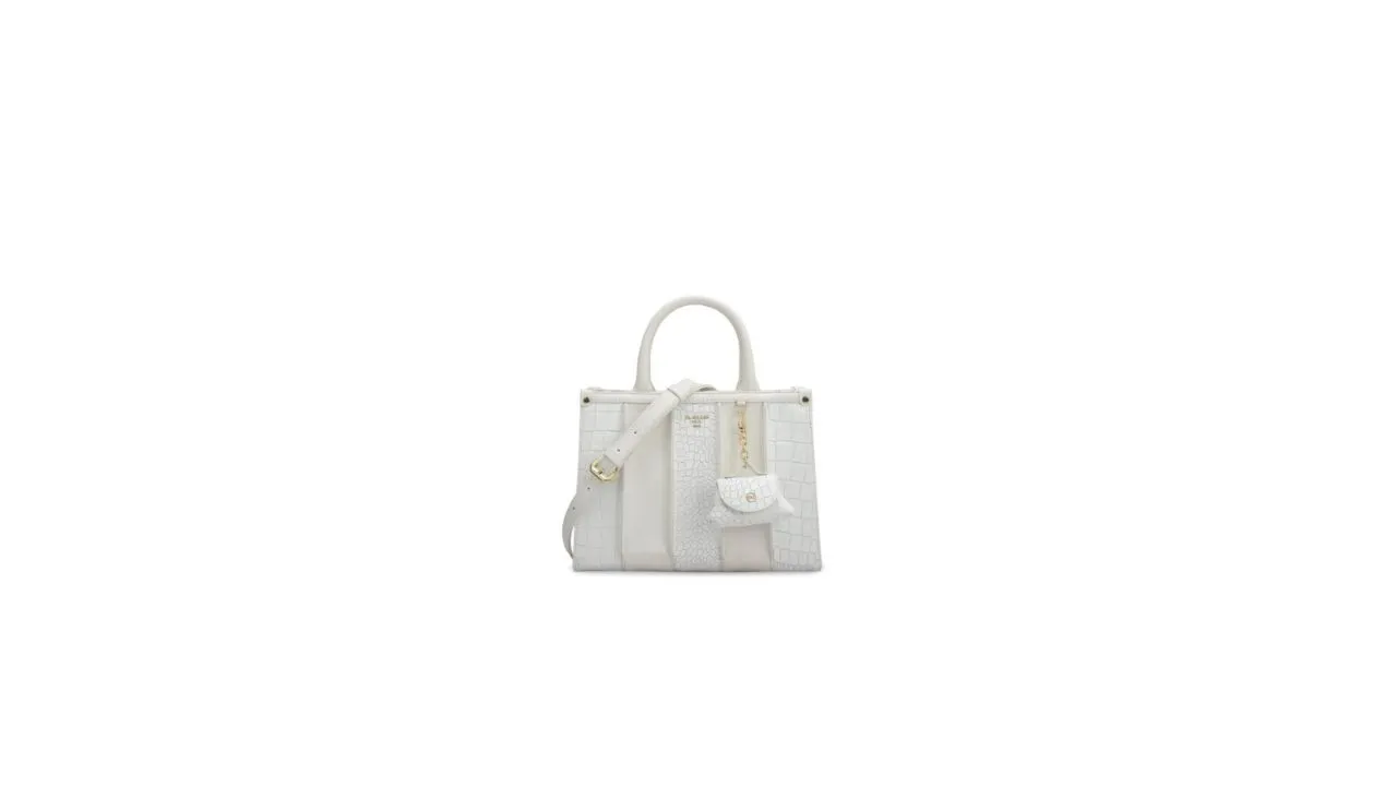 Da Milano Animal Textured Leather Structured Satchel