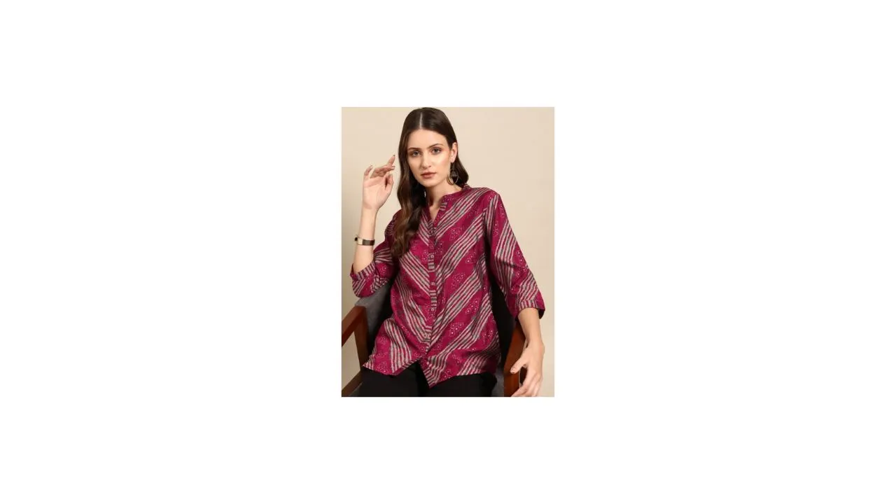 Anouk Bandhani Printed Modal Kurti