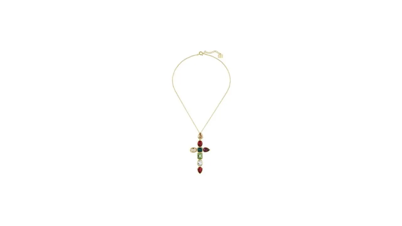 Isharya 18Kt Gold-Plated Crystals Studded Chain