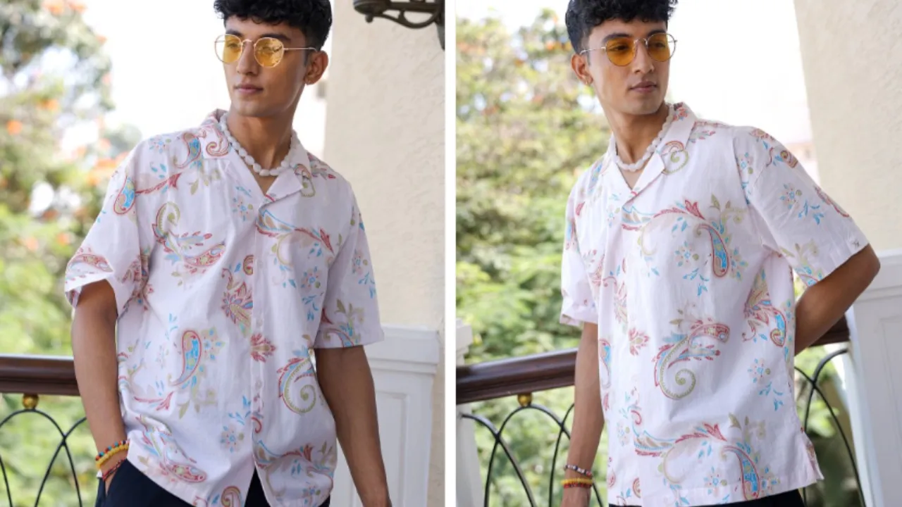 The Indian Garage Co Men Relaxed Fit Indie FLoral Printed Resortwear Shirt