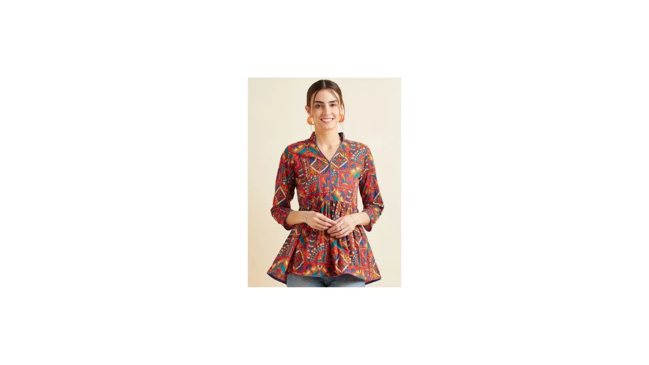 PANIT Ethnic Print Kurti For Women