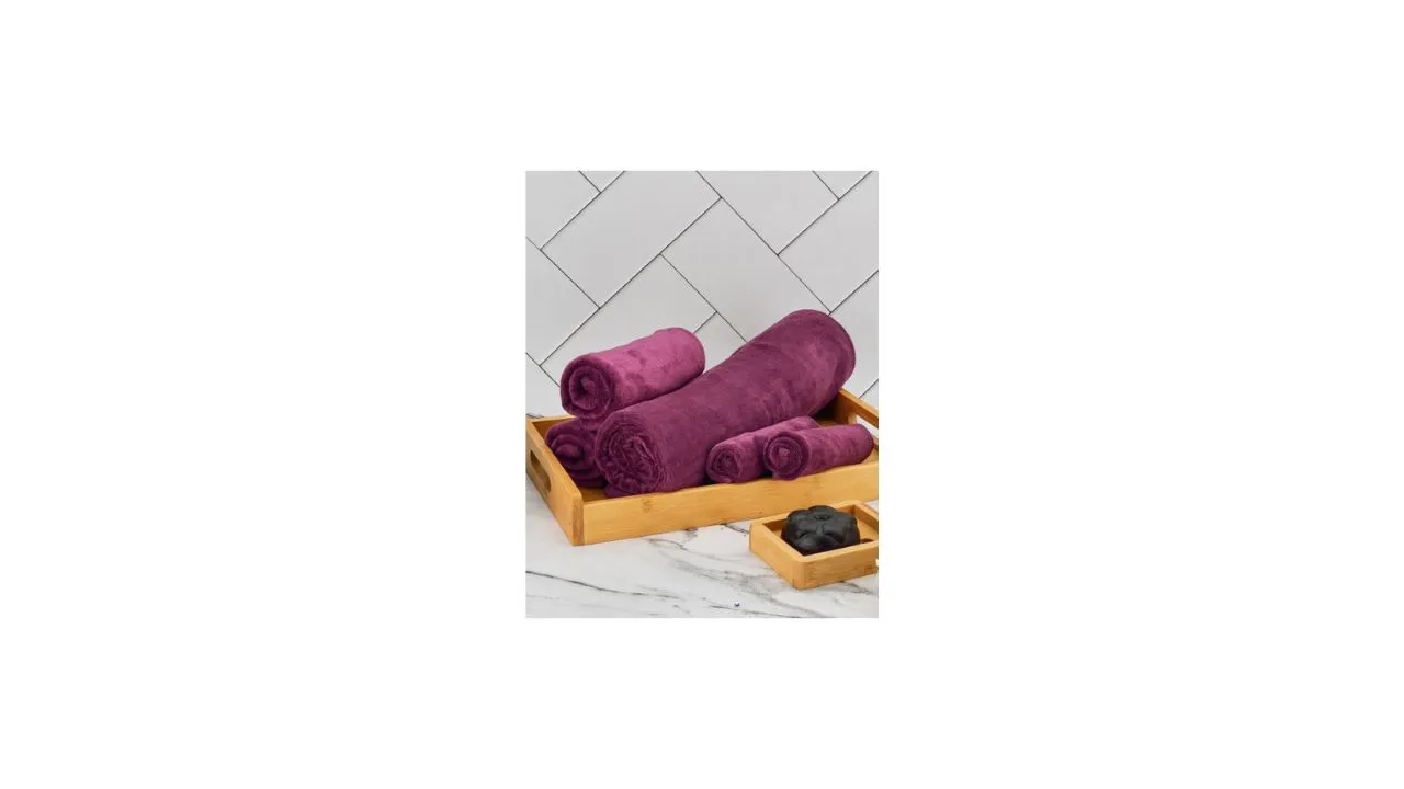 Black Gold Solid Microfiber Towel Set