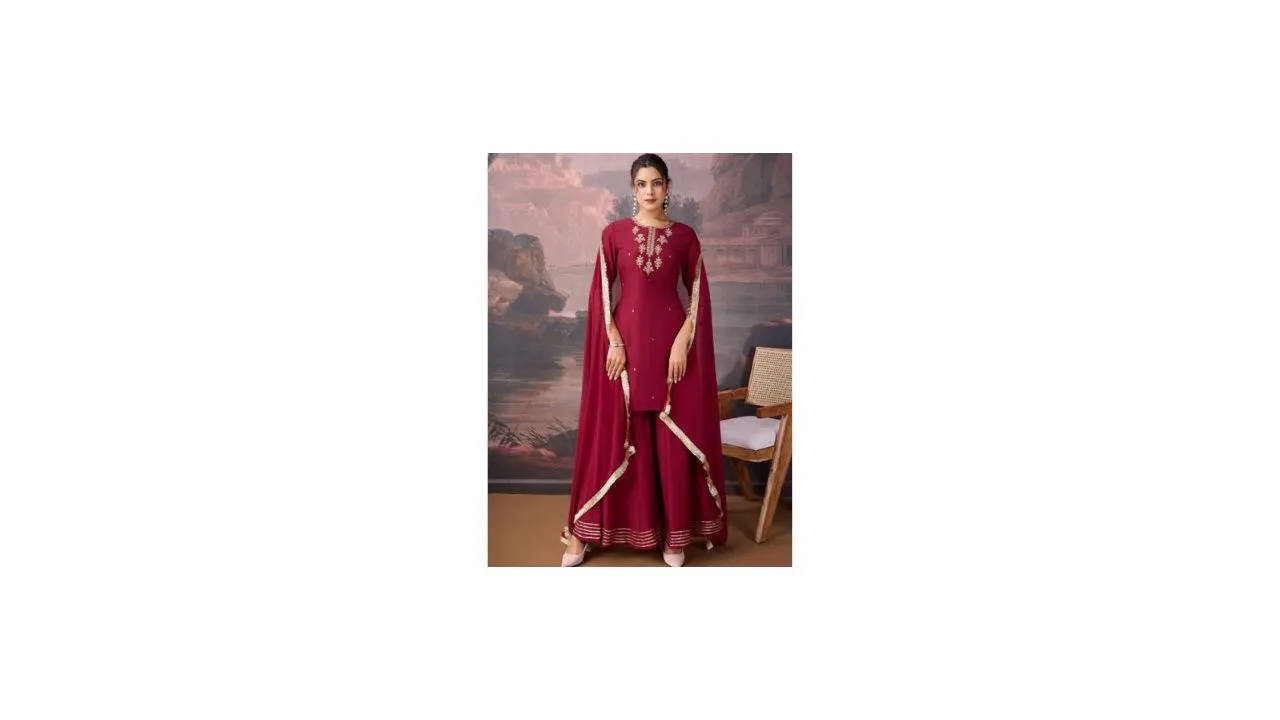 House of Pataudi Embroidered Women's Suit Set