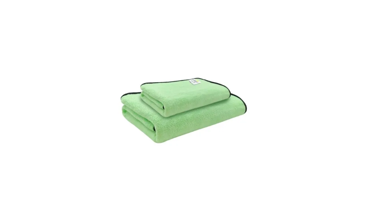 Softspun Microfiber Green 2 Pieces Towel Set