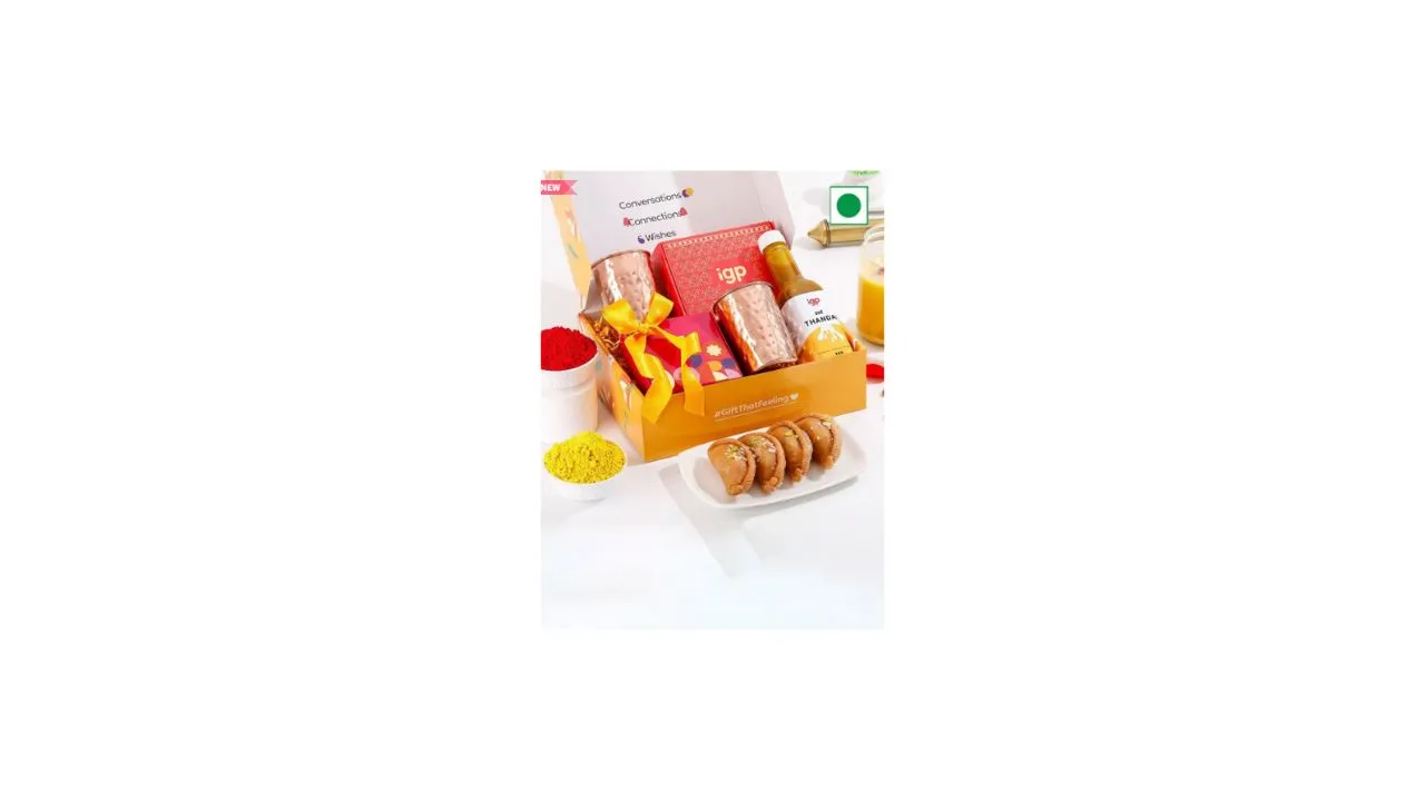 IGP 5-Pcs Gulal & Gujiya Festive Indulgence Holi Hamper