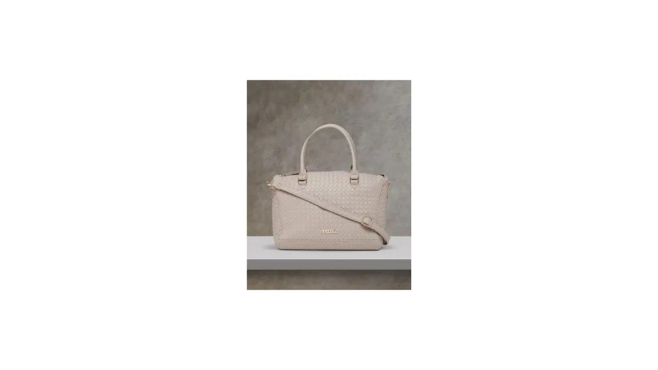 Caprese Beige Textured Handheld Bag