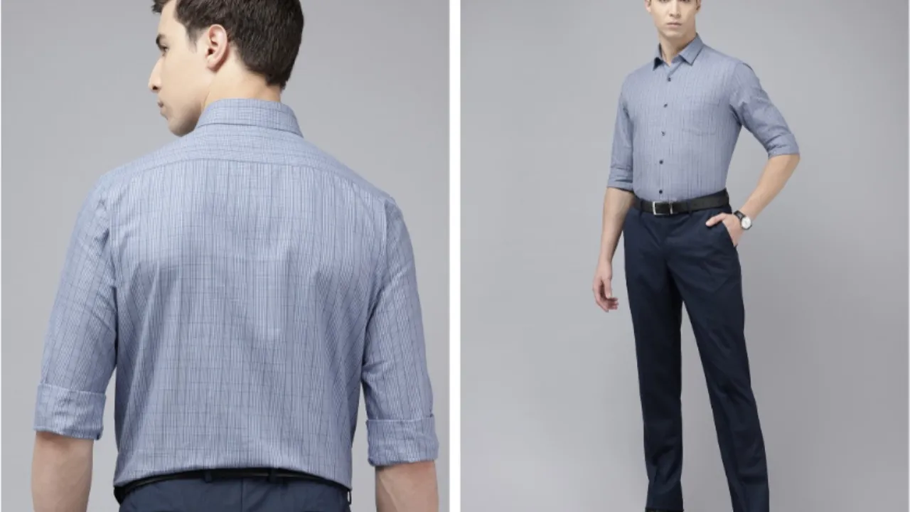  Arrow Manhattan Slim Fit Checked Pure Cotton Formal Shirt 