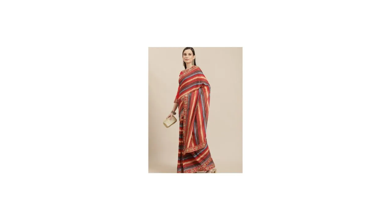Saree mall Multicoloured Silk Blend Sarees