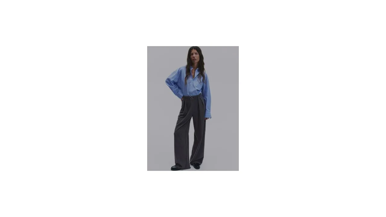H&M Women Buckle-Detail Tailored Pants