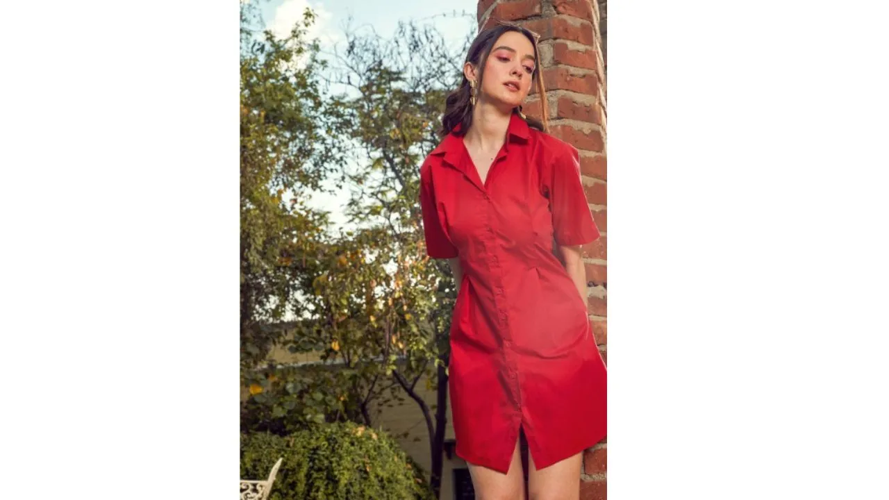 Pure Cotton Shirt Mini Dress
