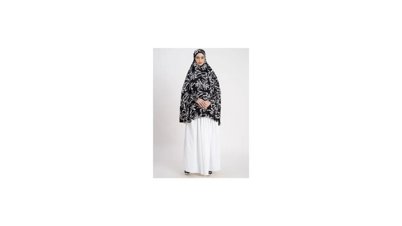 SANASH Collections Floral Printed Long Sleeves Namaz Dupatta