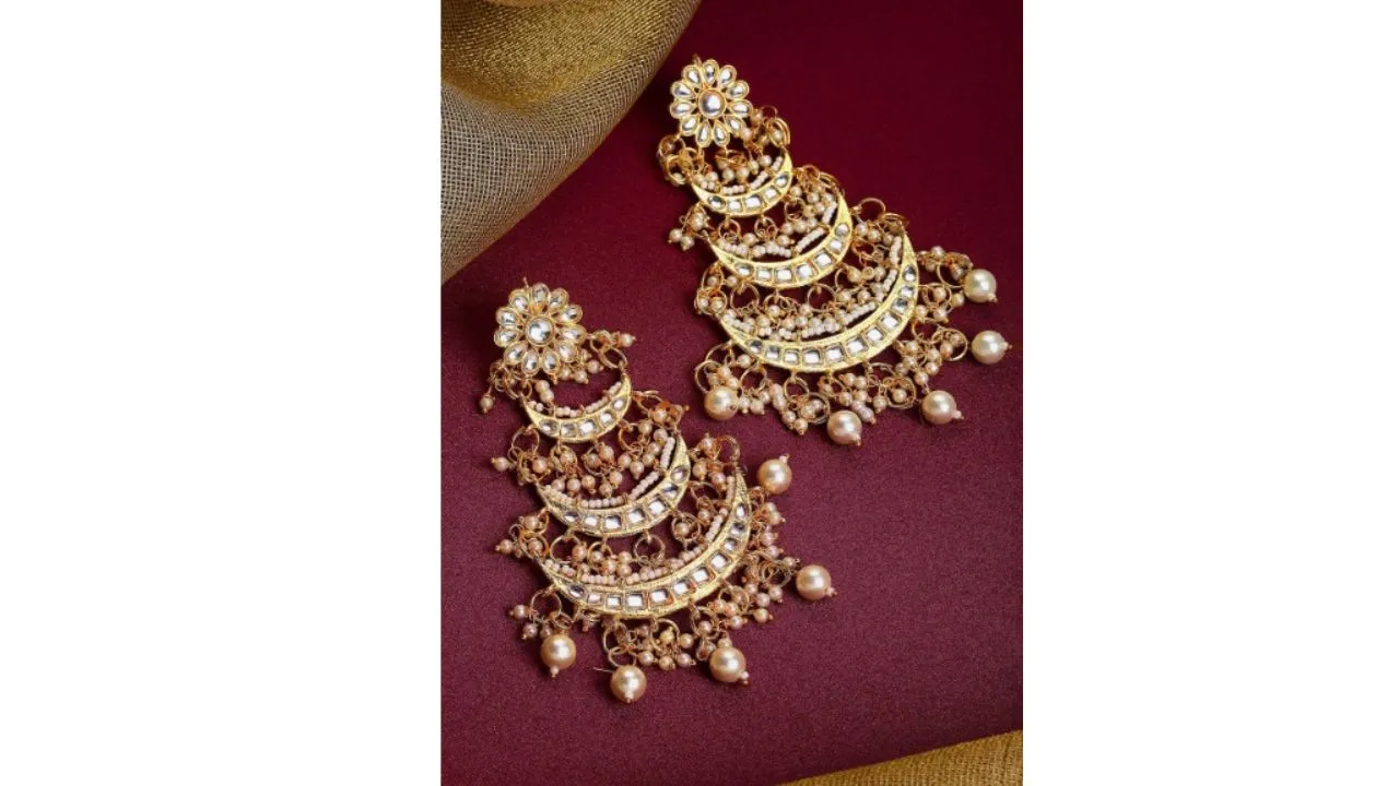 Pearls Beaded Chandbalis Earrings