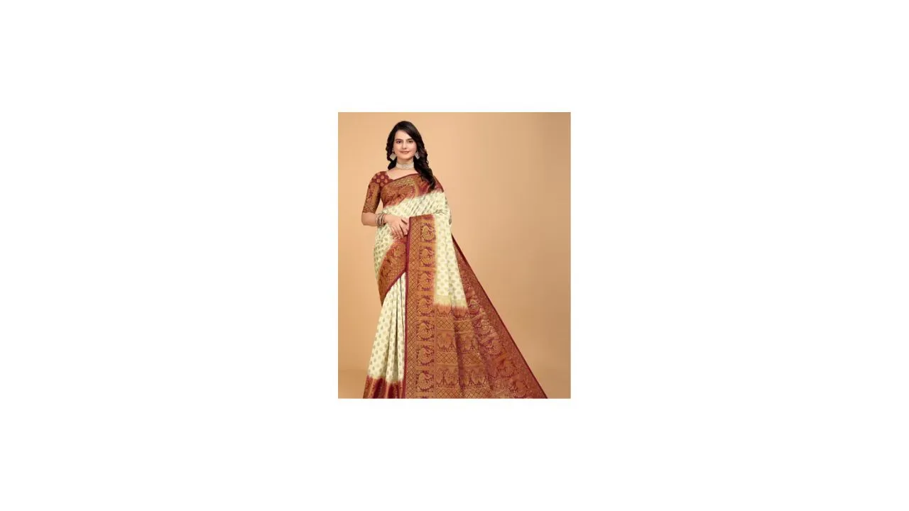 Pionex Ethnic Motifs Zari Pure Silk Kanjeevaram Saree