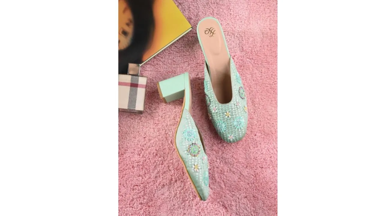 Square Toe Block Mules