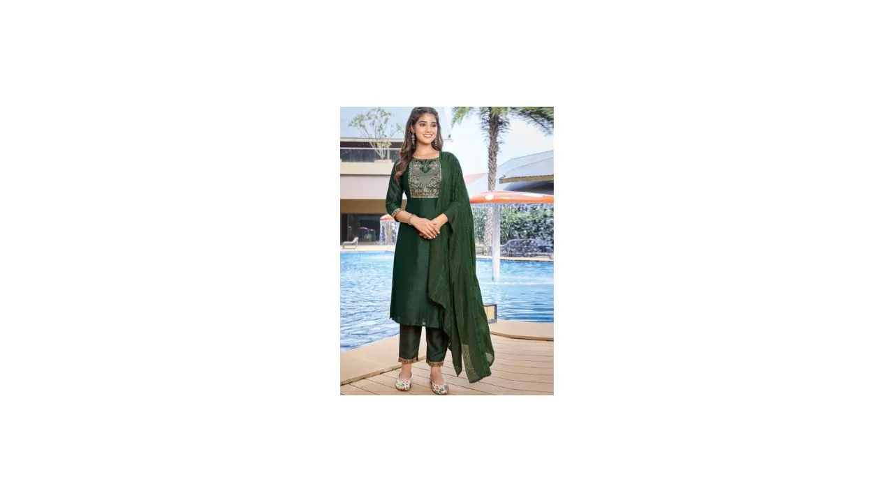 HERE&NOW Kurta with Trousers & With Dupatta