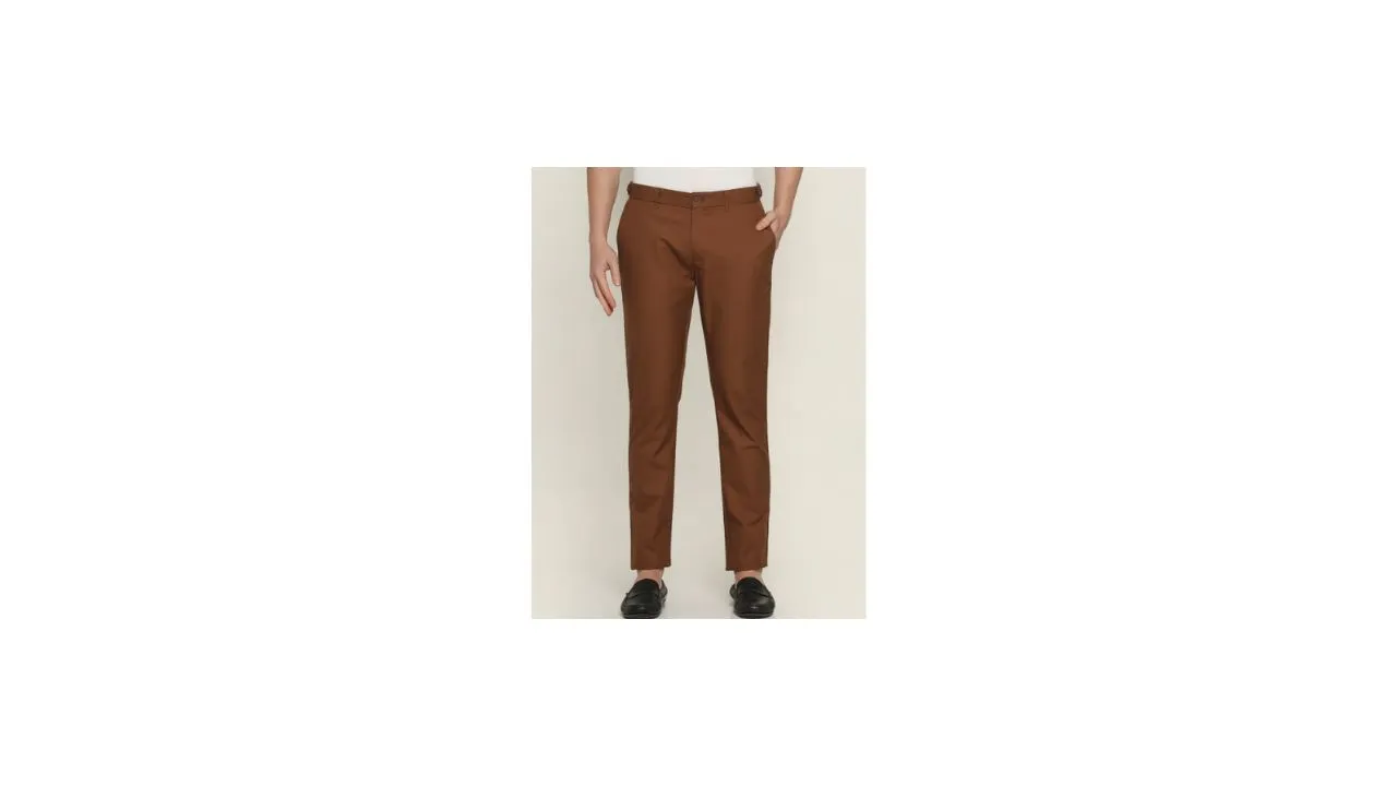 Blackberrys Men Cotton Slim Fit Trousers