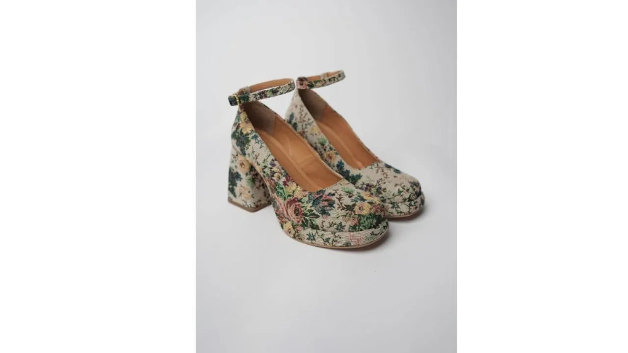 Block Heeled Pumps