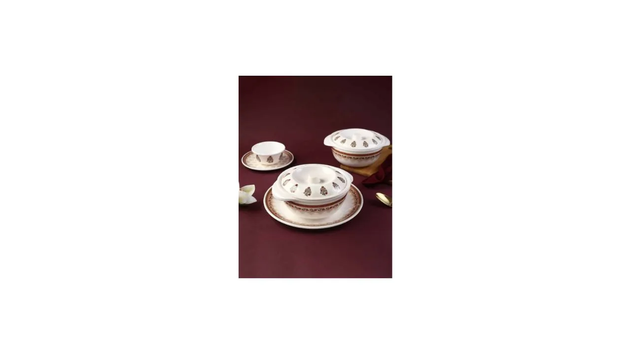 Wonderchef Set Of 6 Red & White Printed Casserole