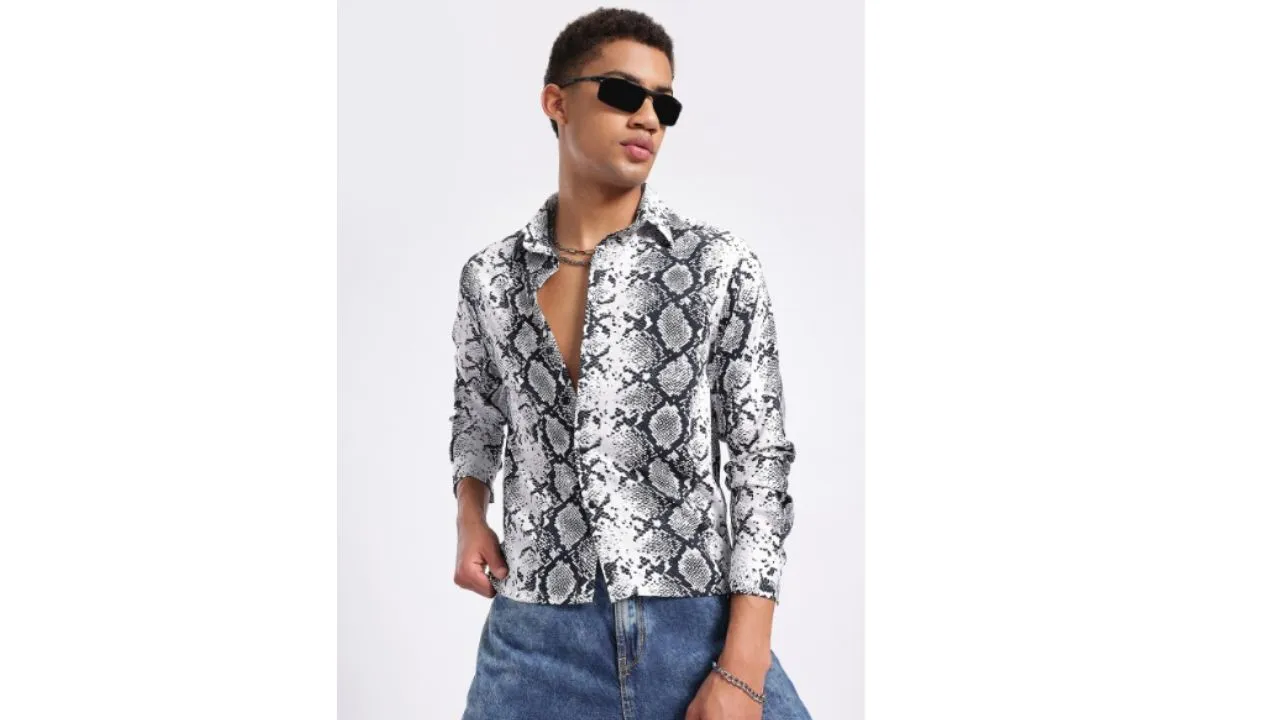 Snake Charmer Printed Boxy Fit Shirt