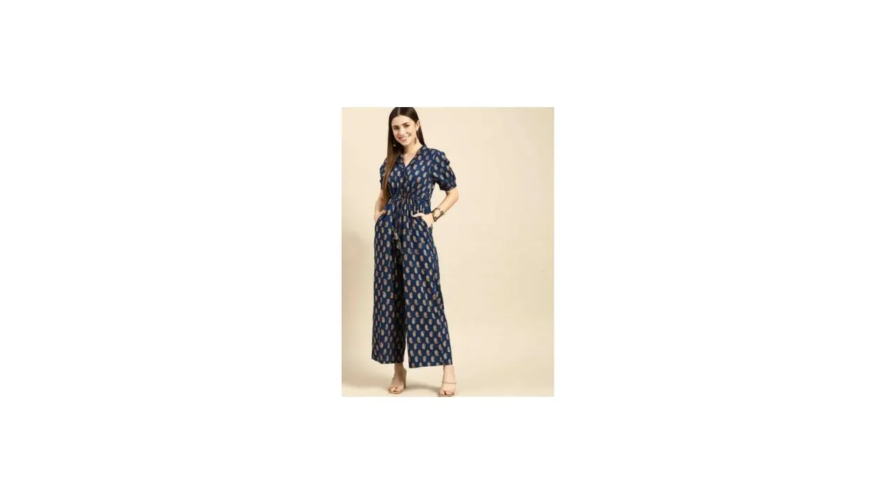 THAWARJI Women Printed Basic Jumpsuit