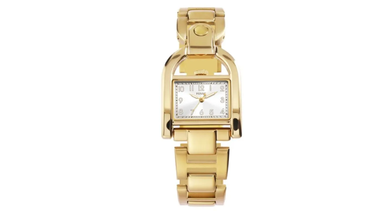 Fossil Harwell एनालॉग लेदर वॉच