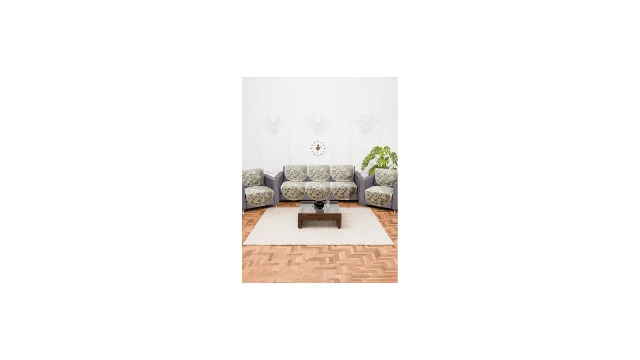 Kuber Industries Set of 10 Five Seater Sofa Covers
