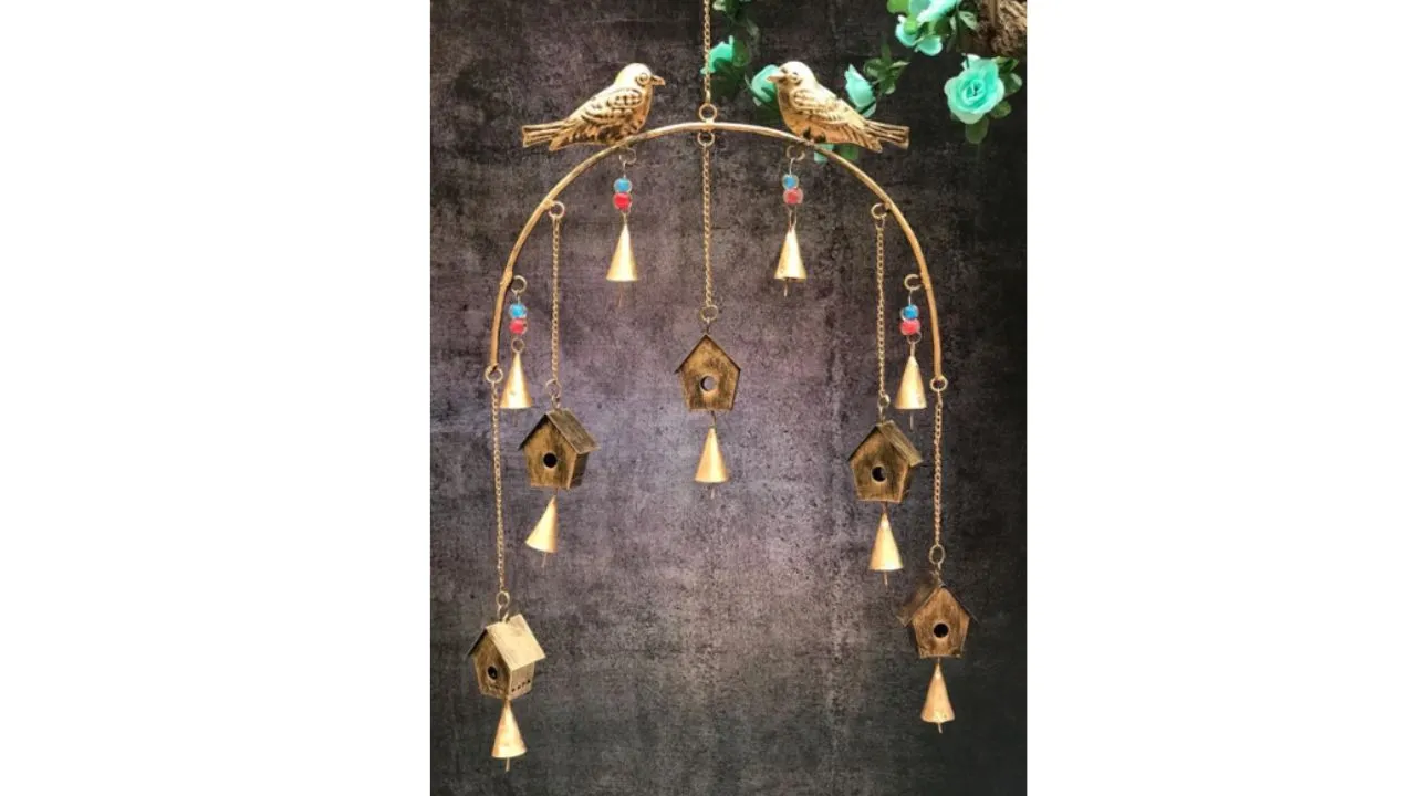 Gold-Toned BirdHouse