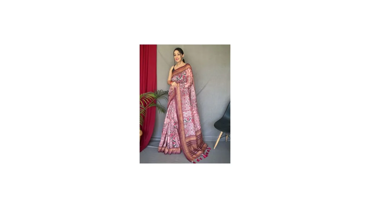 Panzora Kalamkari printed Saree